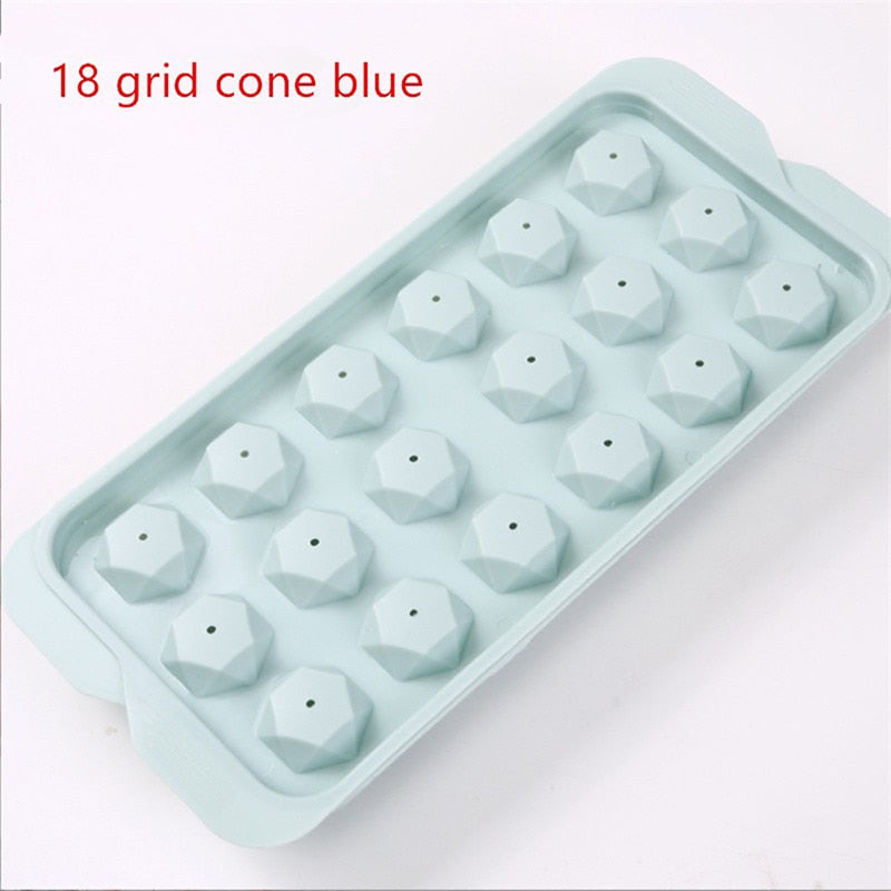 Round Ice Cube Tray With Scoop and Bucket for Freezer, Mini Ice